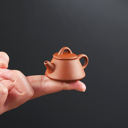 Gohobi Handmade Ceramic YiXing Clay Mini Teapot Ornament Tea pet