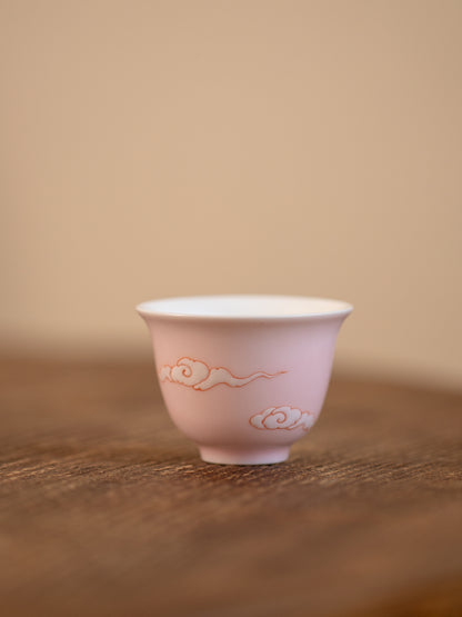 Gohobi Hand-painted Pink Dragon Gaiwan