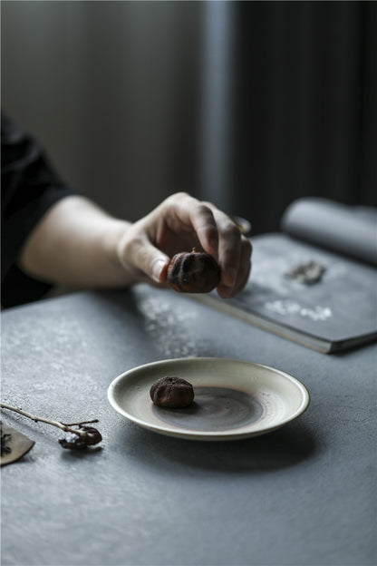 Plateau de service Gohobi fait main en bois blanc brossé marron