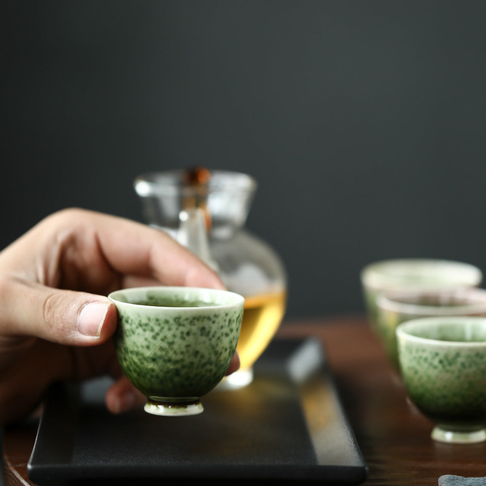 Gohobi Moss Soda Green Tea Cup - Jingdezhen Wood Kiln Tea Cup