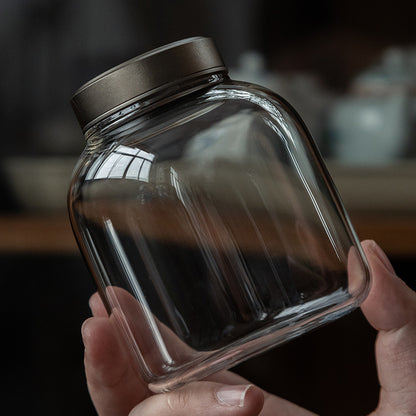 Gohobi Household Glass Tea Storage Jar