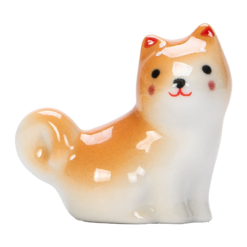 Repose-baguettes décoratif en céramique fait main Gohobi Shiba Inu