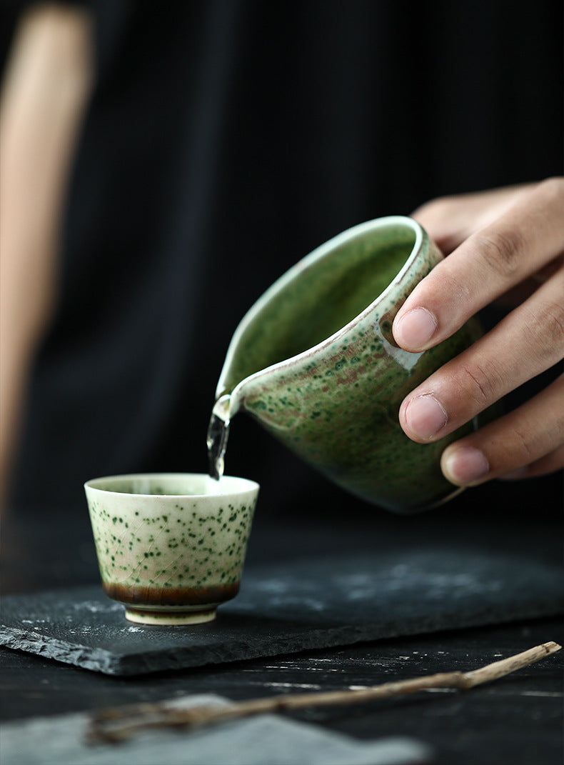 Gohobi Handmade Ceramic Soda Green Pitcher