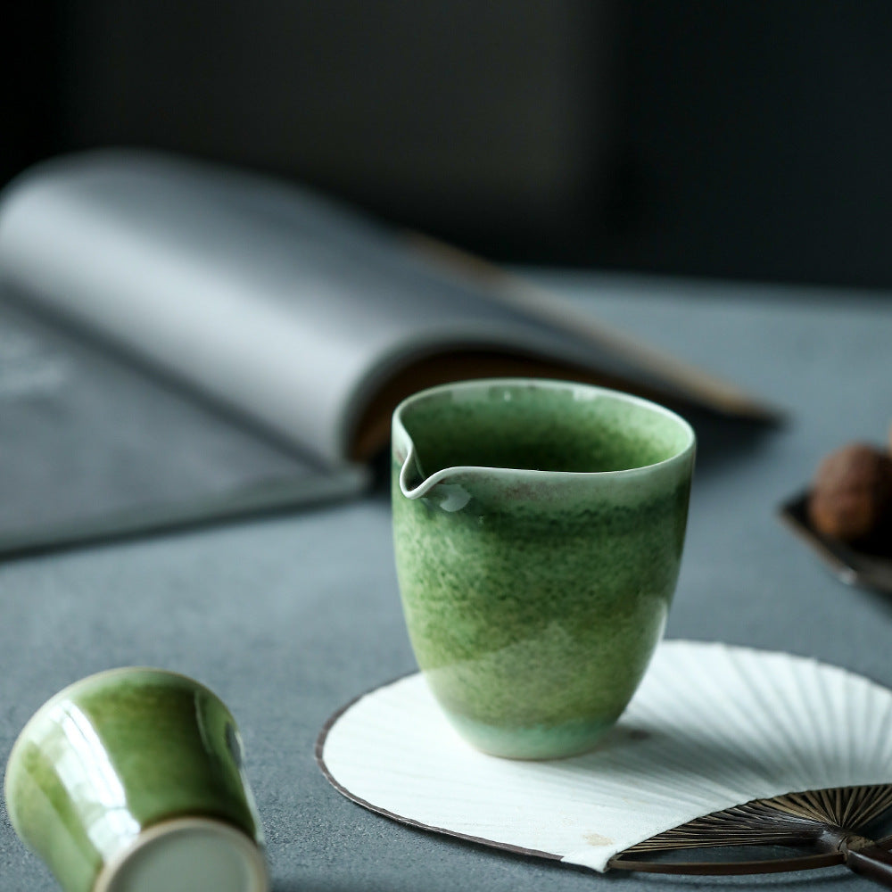 Gohobi Handmade Ceramic Soda Green Pitcher