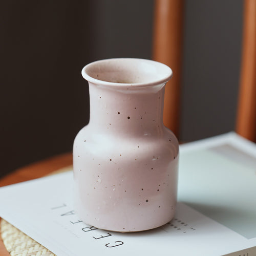 Gohobi Classic Handmade Ceramic Pink Emerald Vase