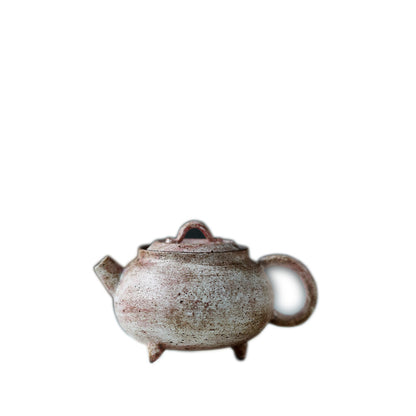 Gohobi Handmade Wooden-fired Pink Paint Teapot