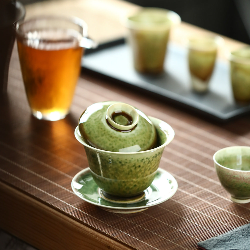 Gohobi Handmade Ceramic Soda Green Gaiwan