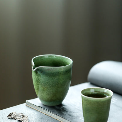 Gohobi Handmade Ceramic Soda Green Pitcher