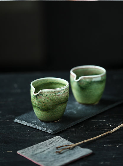 Gohobi Handmade Ceramic Soda Green Pitcher