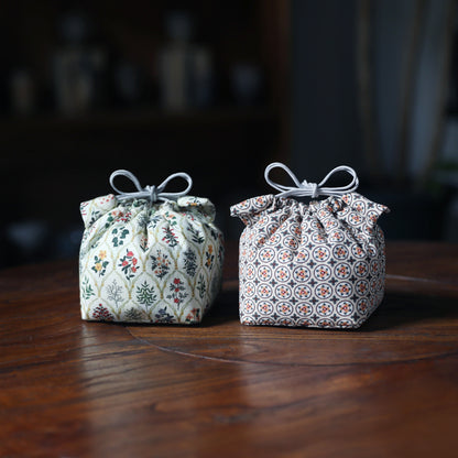 Sac de voyage de rangement pour théière à motifs floraux et pots Gohobi