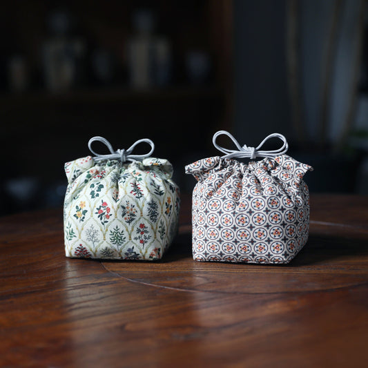 Sac de voyage de rangement pour théière à motifs floraux et pots Gohobi