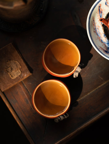 Gohobi Handmade Ceramic Persimmon Tea Cup