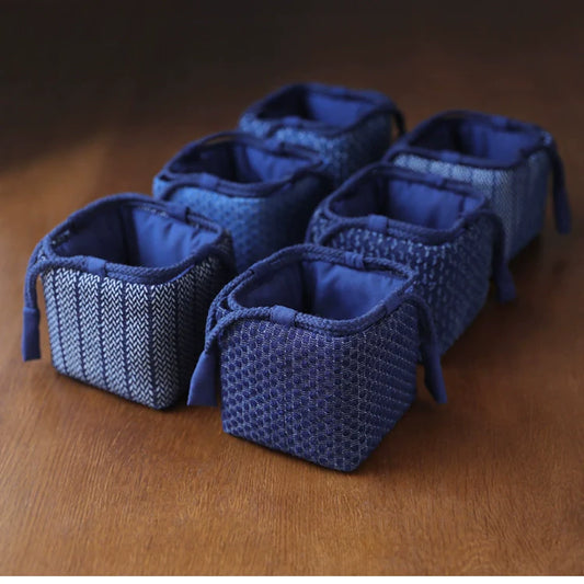 Sac de voyage de rangement pour mini théière en denim Gohobi