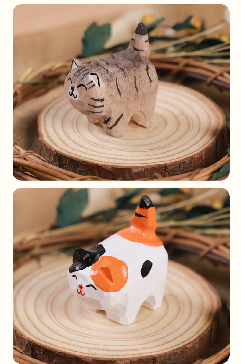 Gohobi Handcrafted Wooden Dogs and Cats Ornament