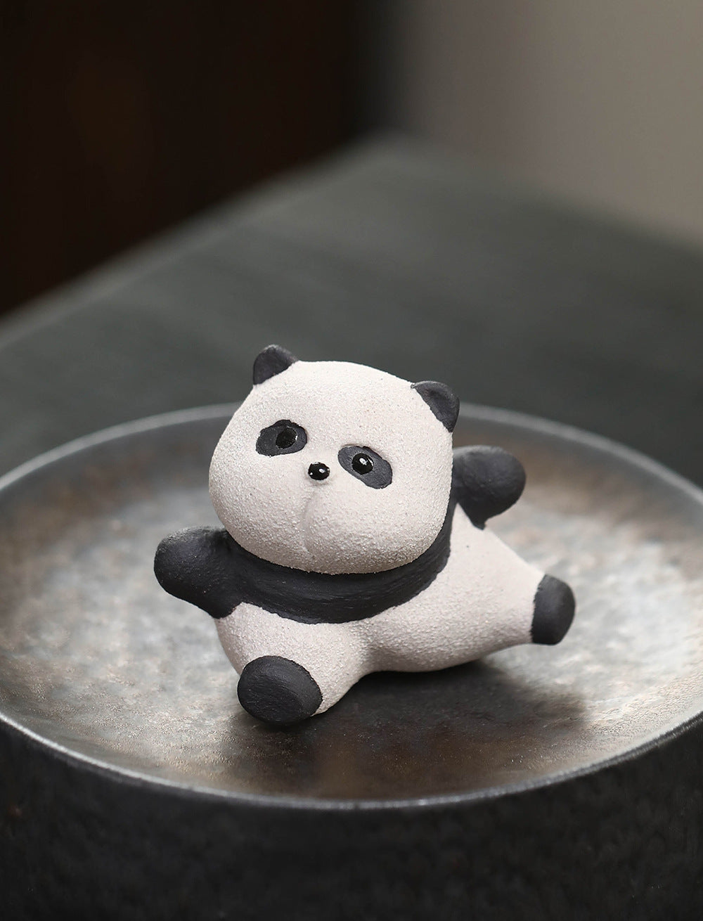 Gohobi Handmade Ceramic YiXing Clay Gongfu Panda Ornament Tea pet