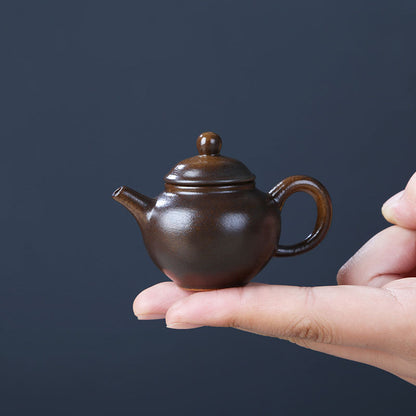 Gohobi Handmade Ceramic YiXing Clay Mini Teapot Ornament Tea pet