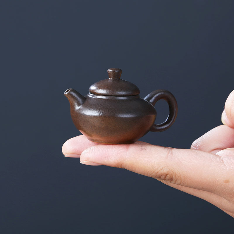 Gohobi Handmade Ceramic YiXing Clay Mini Teapot Ornament Tea pet