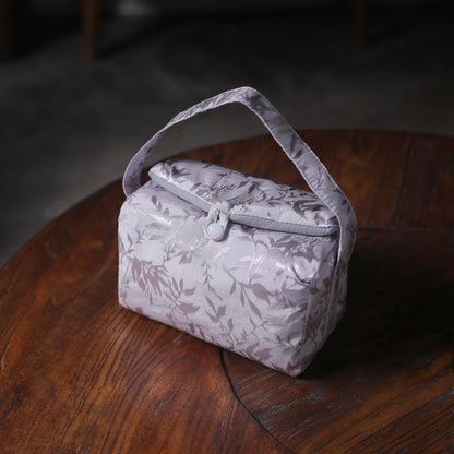 Grand sac de voyage pour le rangement des théières Gohobi bleu et rose