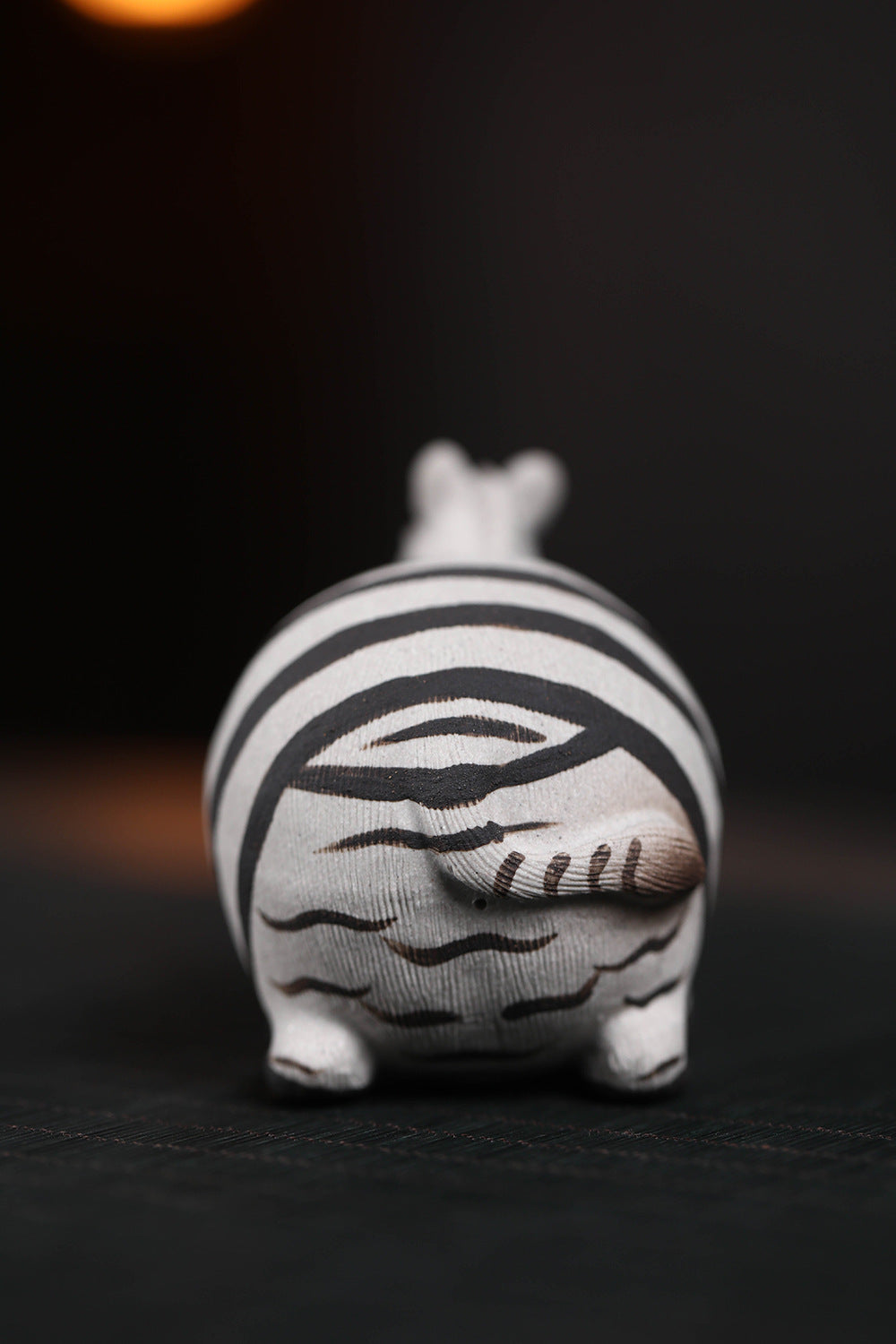 Gohobi Handmade Ceramic YiXing Clay Zebra Ornament Tea pet