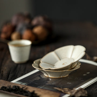 Dessous de verre en céramique blanche Gohobi