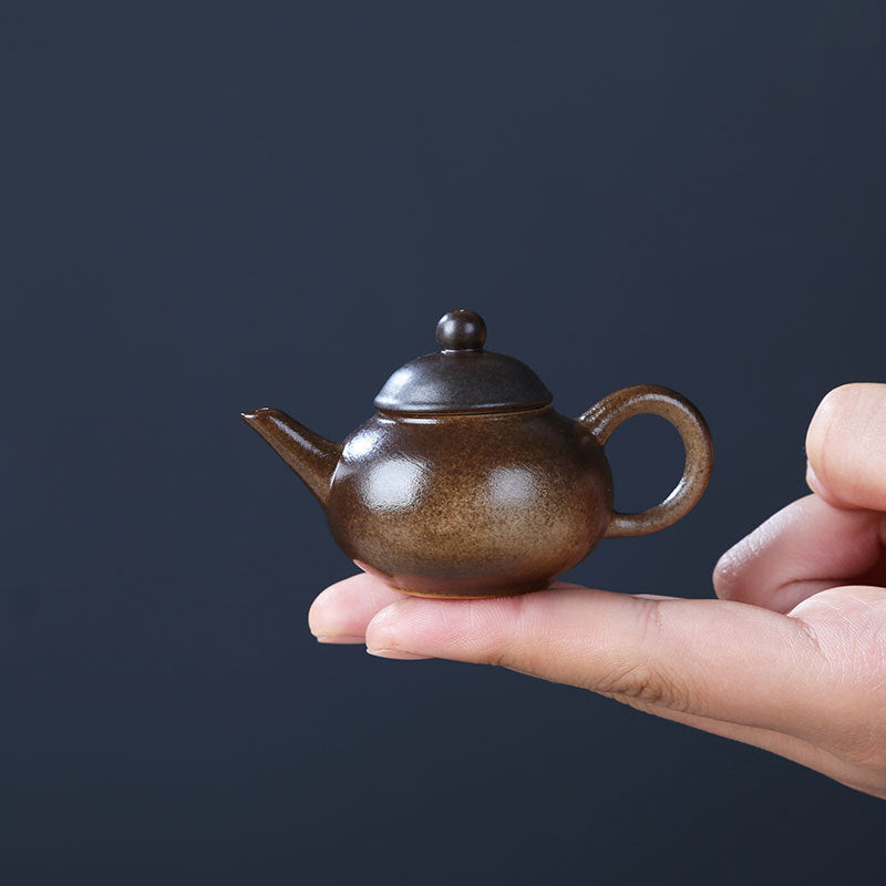 Gohobi Handmade Ceramic YiXing Clay Mini Teapot Ornament Tea pet