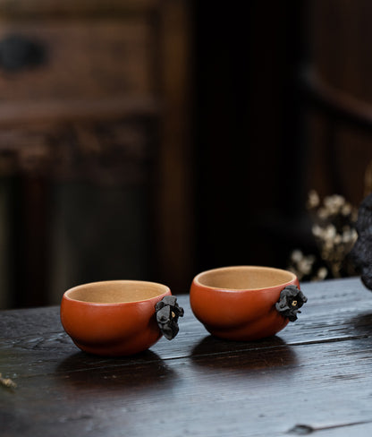 Gohobi Handmade Ceramic Persimmon Tea Cup