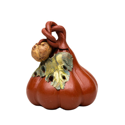 Gohobi Handmade Ceramic YiXing Clay Colourful Pumpkin Ornament Tea pet