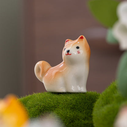 Repose-baguettes décoratif en céramique fait main Gohobi Shiba Inu