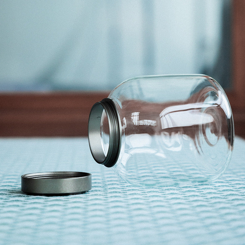 Gohobi Household Glass Tea Storage Jar