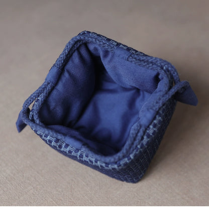 Gohobi Denim Small Teaware Storage Travel Bag