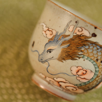 Gohobi Hand-painted Blue Dragon Ceramic Tea Cup