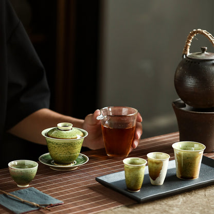 Gohobi Handmade Ceramic Soda Green Gaiwan