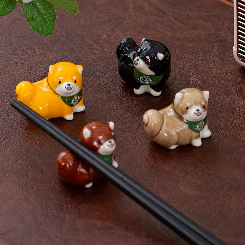 Gohobi Colourful Shiba Inu Dog Chopstick Rest