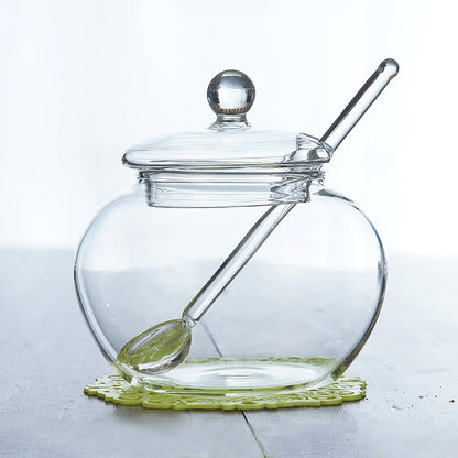 Gohobi Glass Storage Jar with Spoon