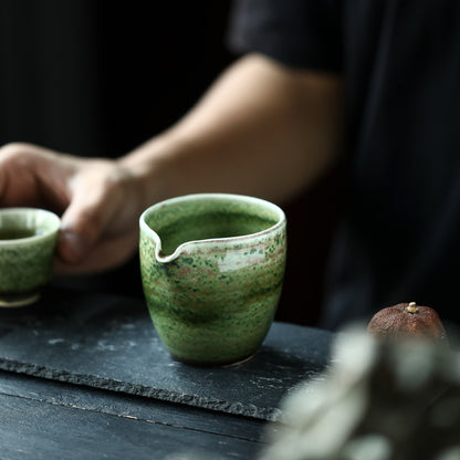 Gohobi Handmade Ceramic Soda Green Pitcher