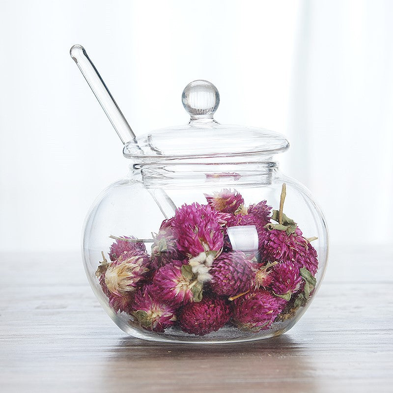 Gohobi Glass Storage Jar with Spoon