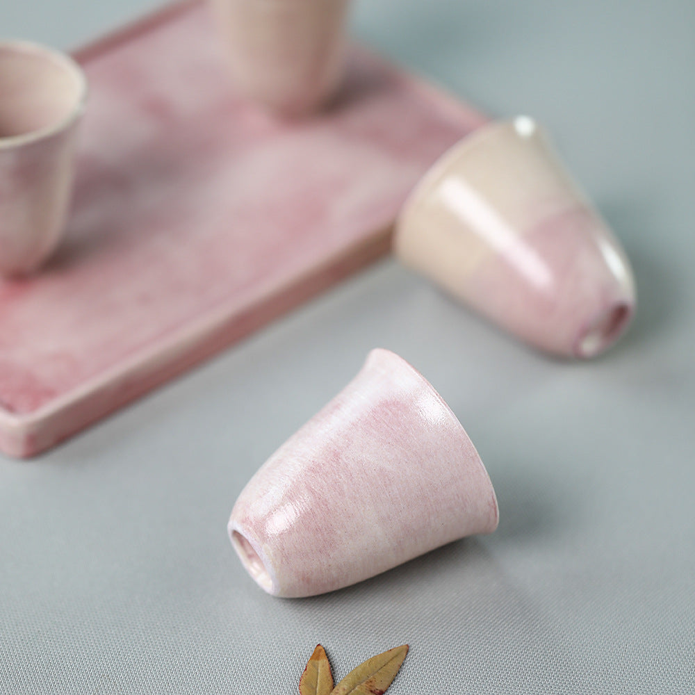 Gohobi Handmade Pink Ceramic Tea Tasting Cup