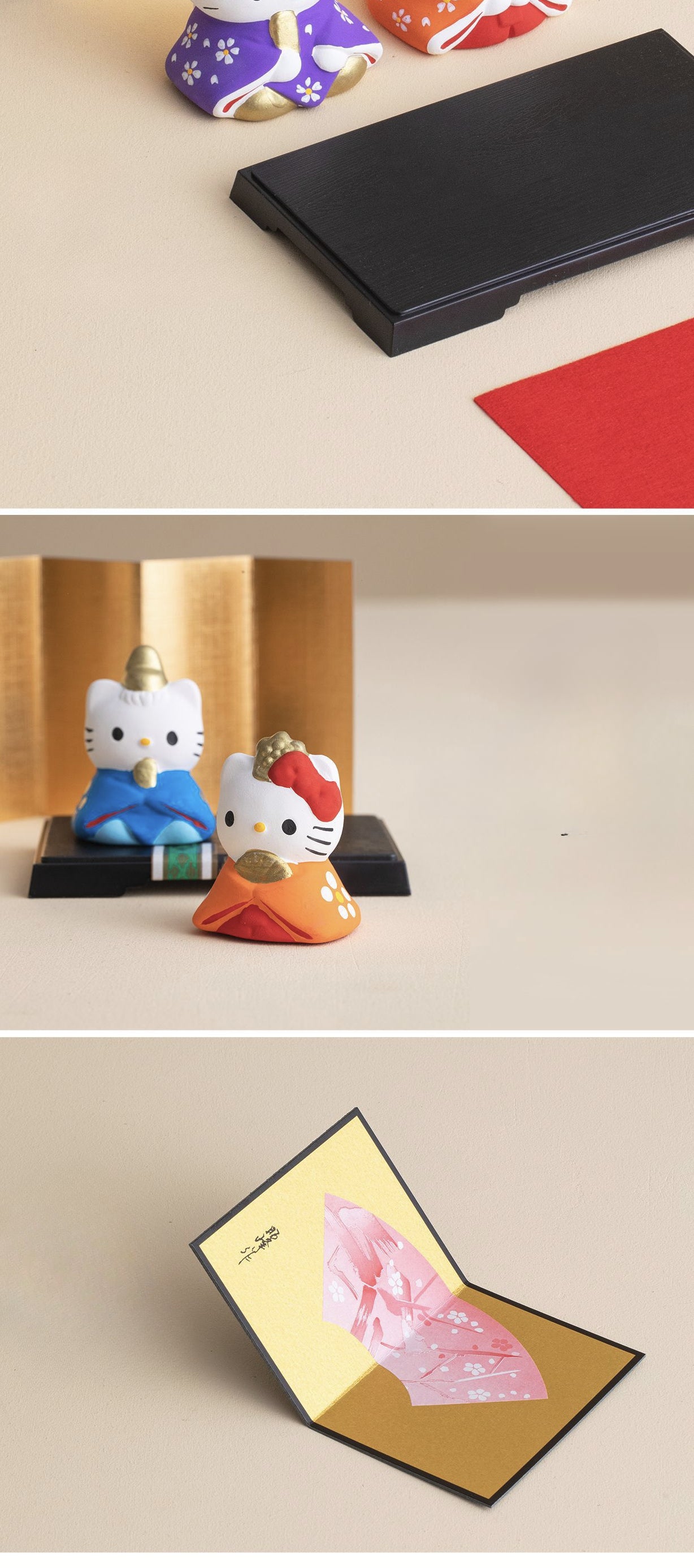 Hello Kitty Couple Ornaments - Ceramic Cute Desktop Decorations Gift Box