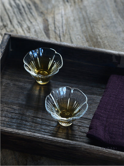 Gohobi Handmade Flower Glass Tea Cup