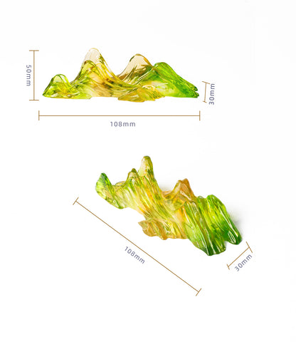 Gohobi Pate de Verre 山彩色玻璃裝飾品筆筒紙