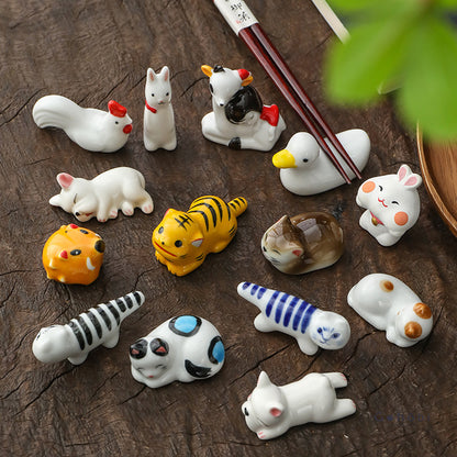 Repose-baguettes en céramique Gohobi en forme d'animaux mignons