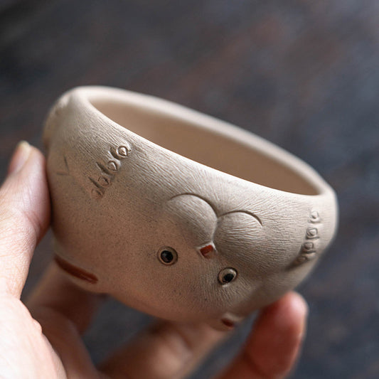 Gohobi Handmade Ceramic Rabbit Shape Tea Cup