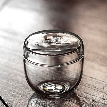 Gohobi Japanese-Style Mini Glass Tea Storage Jar