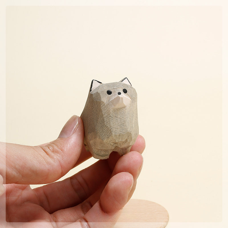 Gohobi Handmade Wooden Wolf Ornament