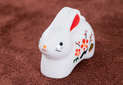 Gohobi Handmade Ceramic White Rabbit Ornament