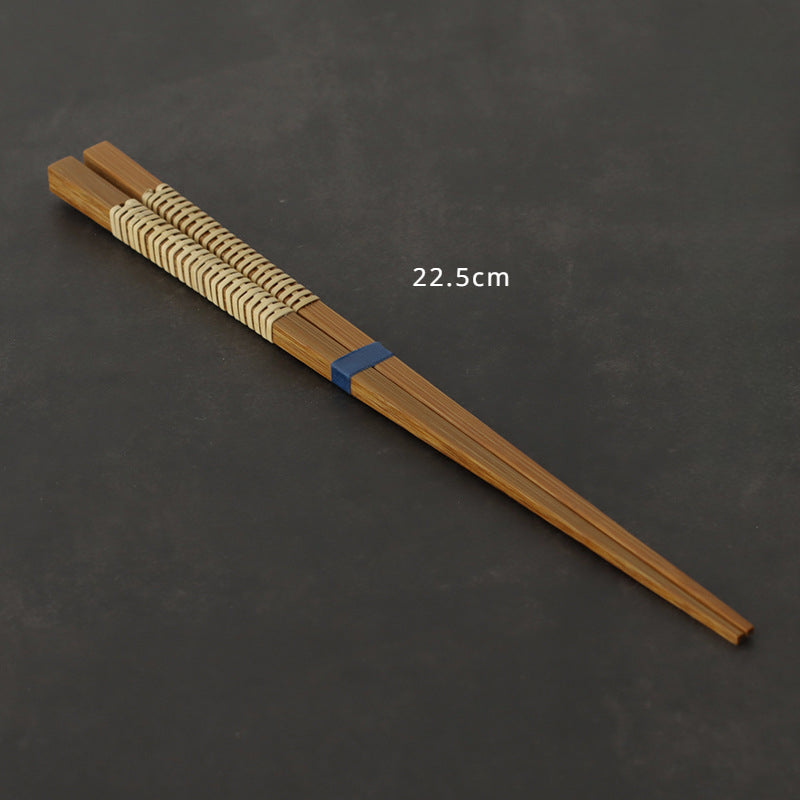 Gohobi Japanese Eco-friendly Solid Bamboo Chopsticks (Square headed)