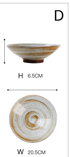 Gohobi粗陶餐具組-復古創意飯碗