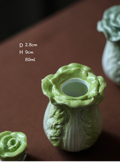 Gohobi Ceramic Cabbage Tea Container