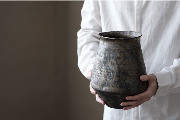 Grand vase fait main de style japonais Wabi Sabi Gohobi 003