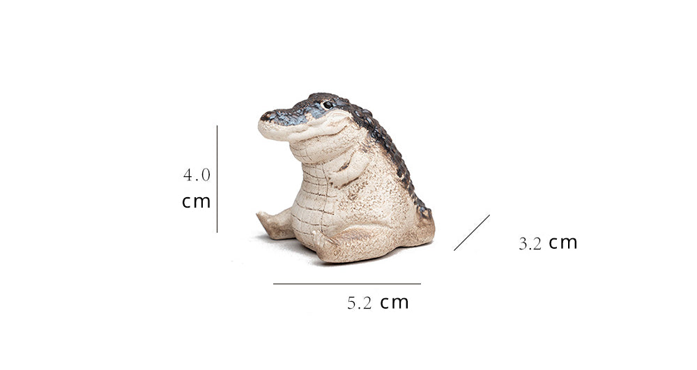 Gohobi Handmade Ceramic YiXing Clay Crocodile Ornament Tea pet